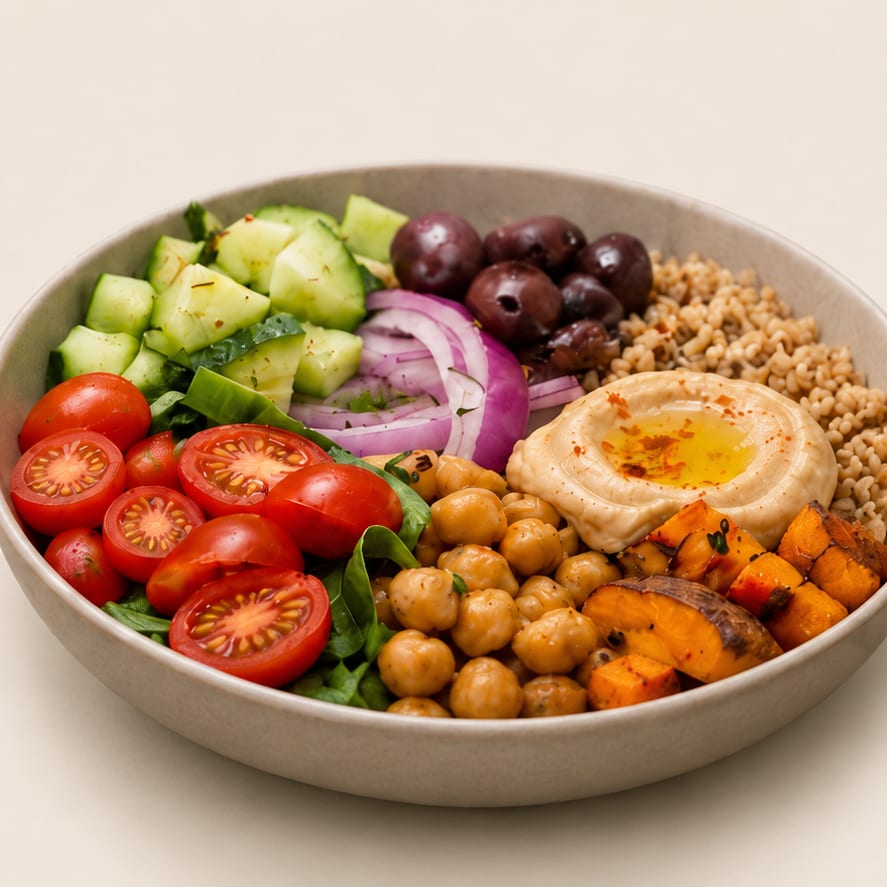 A vibrant MÉTHOD grain and vegetable bowl