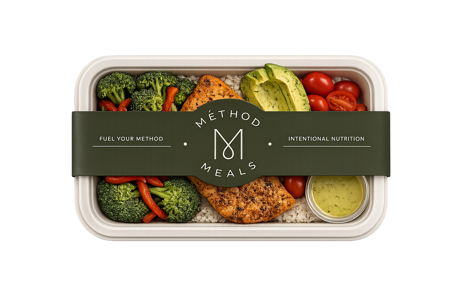 A plated MÉTHOD meal tray