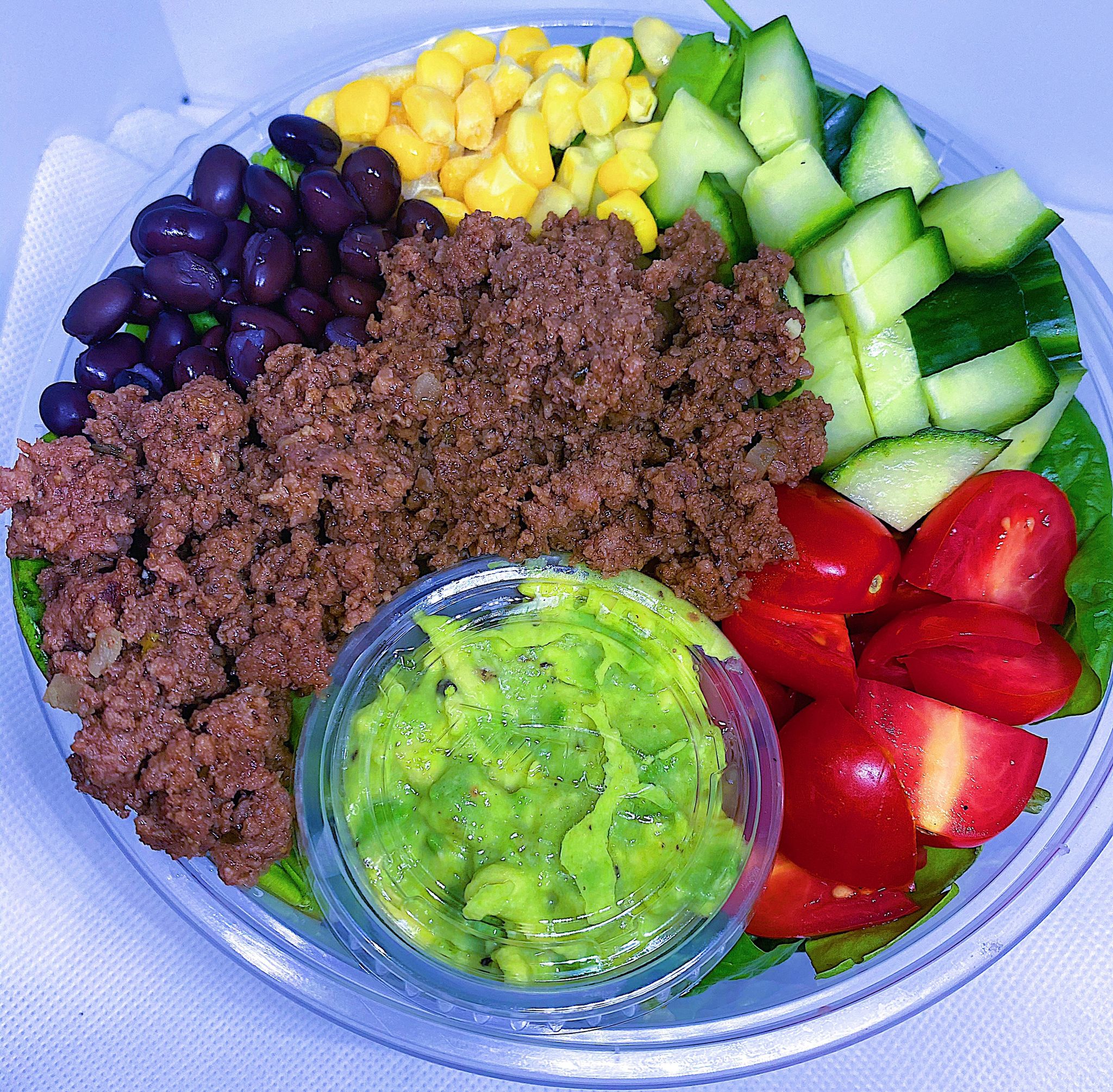 Taco spinach salad