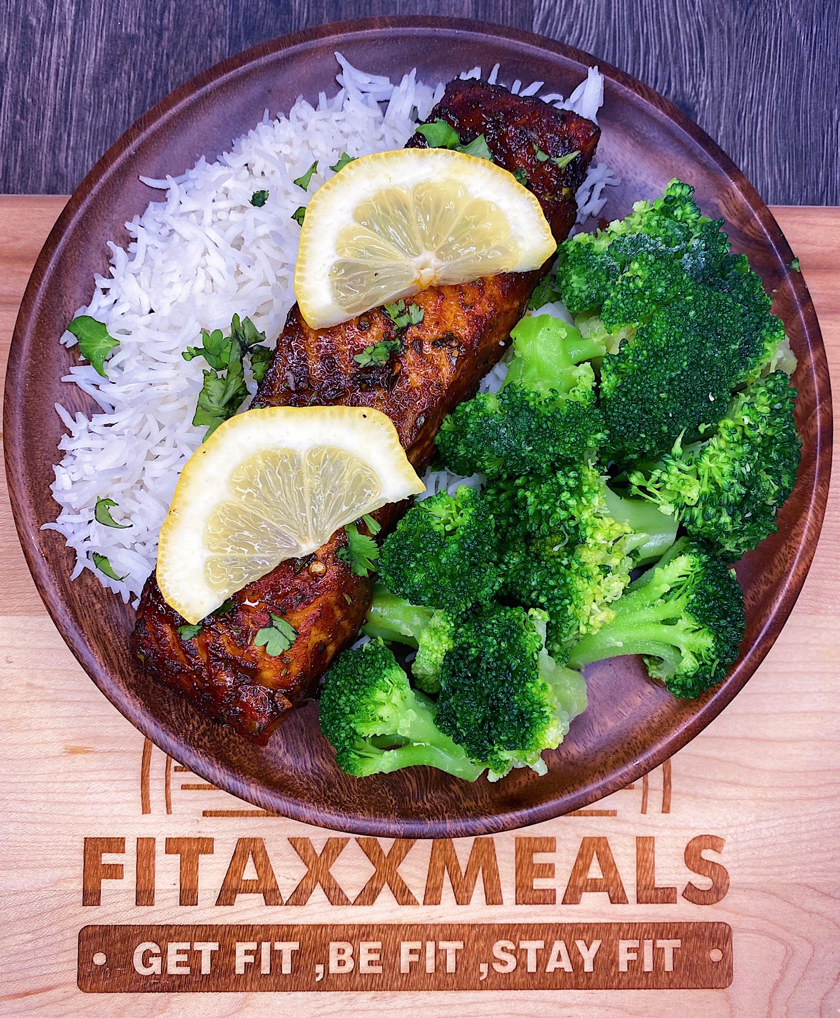 Honey glazed salmon
