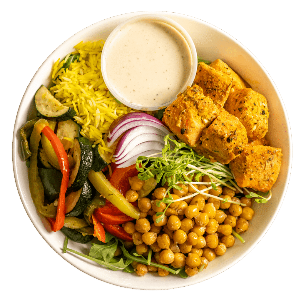 Greek Salmon Bowl (+$3.00)
